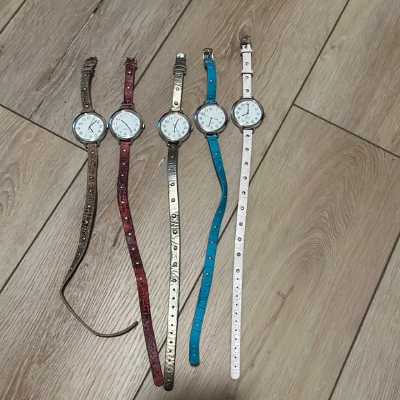 Set of 5 World Market Double Strap NWOT Watches - Just Need Batteries - Picture 1 of 5